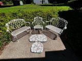 Wrought Iron Patio Furniture - 2 Loveseats and a Chair