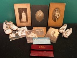 Ephemera Items Including Turn of the Century Pictures, Pocket Calculator and Silverplate Spoon