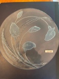 L. E. Smith Glass Co.Calla Lily Crystal Buffet Hostess Platter