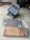 Craftsman Rolling Shop Seat with 2 Vintage Creepers