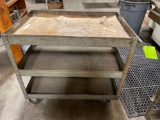 36in long x 24in wide x 32in tall metal shop cart