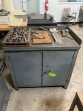 Vintage Metal Grey Machinest Cabinet & Contents.