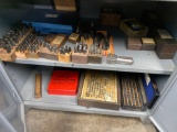 Cabinet Load of Metal Stamping Blocks, plug gages and more. see pics