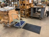Pallet of Approximately (10) Foldable Rolling Carts And Some Door Mats