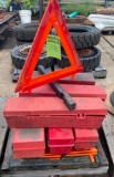 Stack of Safety Triangles and Cases