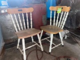 (2) Spindle-Back Kitchen Chairs