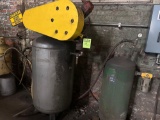 60 gal Vertical Twin Air Compressor and Holding Tank