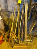 Brooms, rakes, squeegees, and shovels