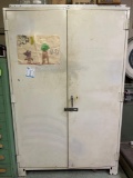 Locking Metal Cabinet with Contents