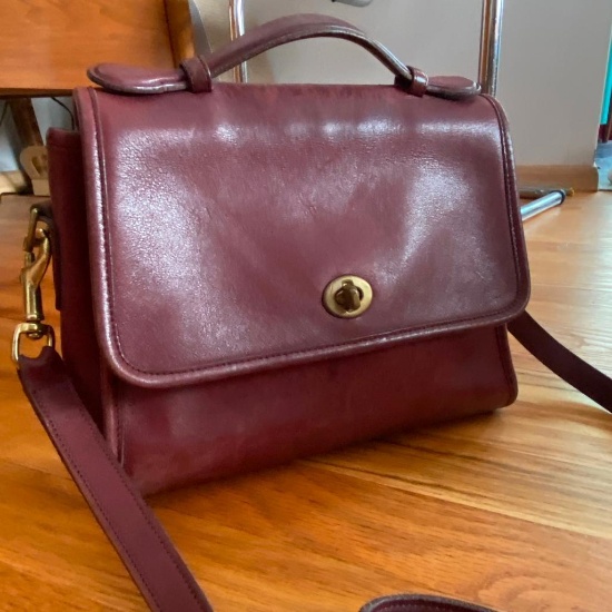 Vintage Burgandy Coach Bag