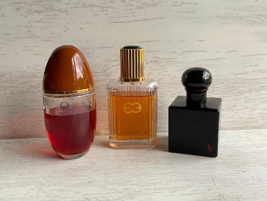 3 Vintage Men's Cologne Bottles - Escada, Calvin Klein & Ralph Lauren