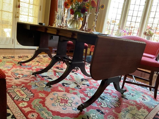 "The Warfield" Mahogany Dining Table by Duncan Phyfe 1937