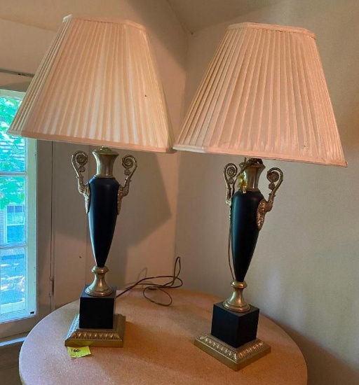 Elegant Matching Pair of Neo Classical Lamps