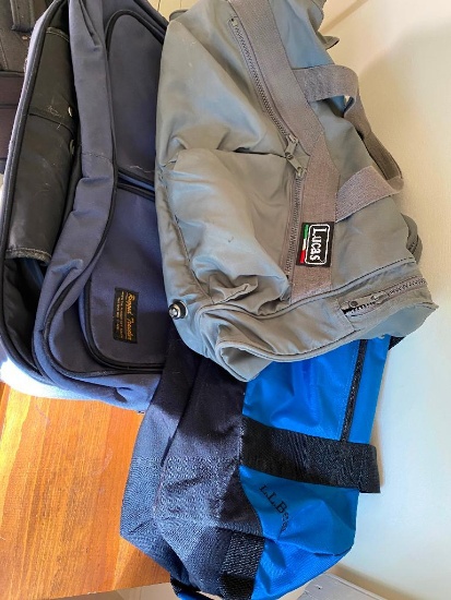Rugged Traveler Suit Bag and LL Bean and Lucas Duffel Bags
