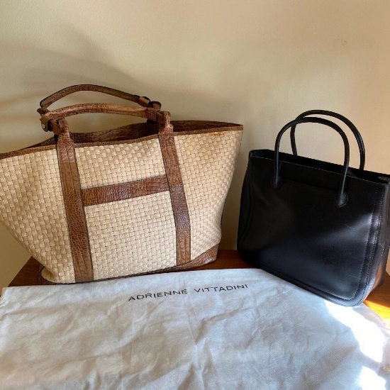 2 Adrienne Vittadini Shoulder Bags, Totes, Hobo Bags