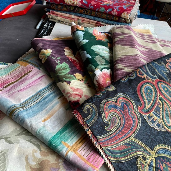 Huge Lot of 24" X 24" Vintage Fabric Decorators Samples including Covington, 5th Ave Design & More!