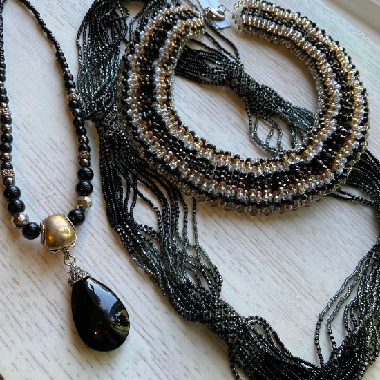 Black Beaded Jewelry