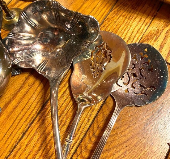 Huge Lot of Silver Plate Serving Items including F.B. Rodgers 1543, Leonard & Sheffield