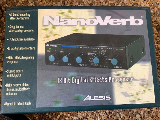 Alesis Nanoverb 18-Bit Digital Effects Processor & Fostex...Audio System with Subwoofer & Speakers