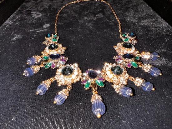Elegant Marchesa Beaded Evening Necklace
