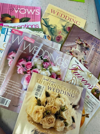 Collection of Books and Magazines on Wedding Planning