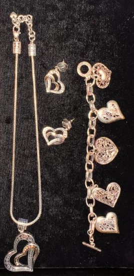 Brighton Jewelry - Necklace, Earrings and Charm Bracelet