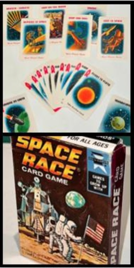 Vintage Space Race Card Game in Original Box