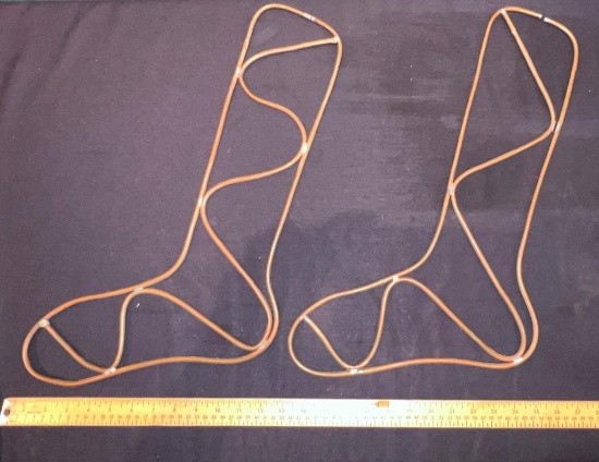 Copper Toned Wire Christmas Stocking Decor