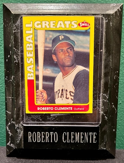 Roberto Clementine Plaque - Swell Baseball Greats Trading Card