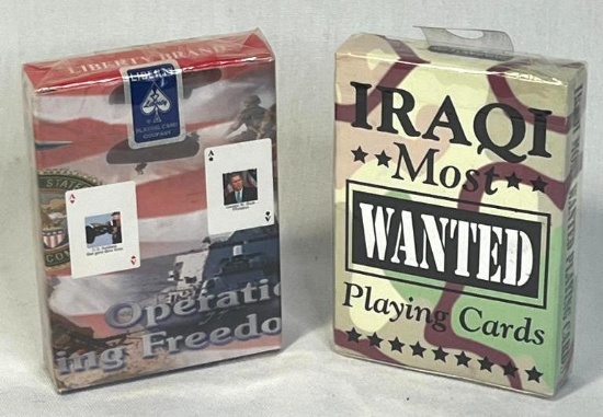 Patriot Lot - Operating Enduring Freedom & Iraqi Most Wanted Playing Cards - New in Sealed Packaging