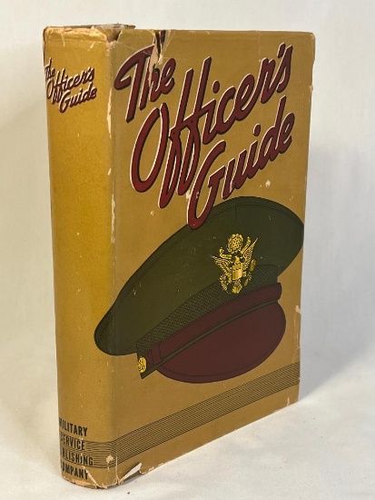 1943 Vintage "The Officers Guide" Book with Original Dust Jacket - Military Service Publishing Co.