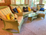 Lloyd Flanders Mandalay Patio Furniture Set with Sofa, Rocker, Lounge Chair, Ottoman & Coffee Table