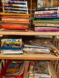 Huge Kids Lot with Books, VHS Movies & Art Supplies