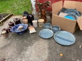 Rustic Partial Tableware Set, Crocks and Jugs, Kaukauna Klub Cold-Pack Cheese Food Crock