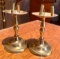 A Pair of Brass Heemskerk Style Candlesticks