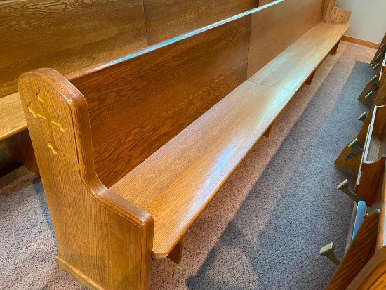 Single Solid Wood Church Pew