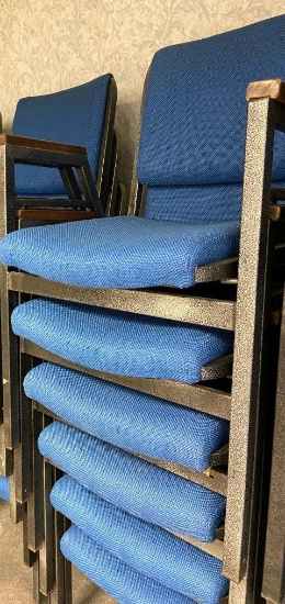 6 Stacking Upholstered Chairs