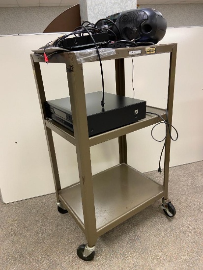 AV Cart for Audio Visual Presentations with Contents