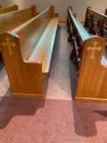 2 Longer Solid Wood Pews