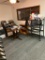 Room Clean Out with Flooring Sample Displays, Mobile Metal Shelving & Table