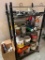 Metal Mobile Warehouse Shelf with Contents