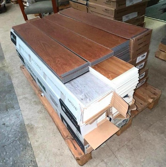 Pallet of Laminate Flooring - Various Colors