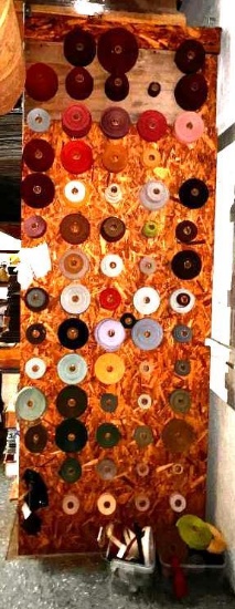 Huge Wall of Binding Tape - Wall & Bin Included