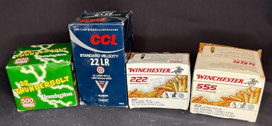 4 X Boxes of Remington, CCI & Winchester 22 Long Rifle...Hollow Point Cartridges