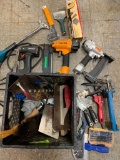 Carton full of...Nail...Guns, Grout Trowels and Putty Knives