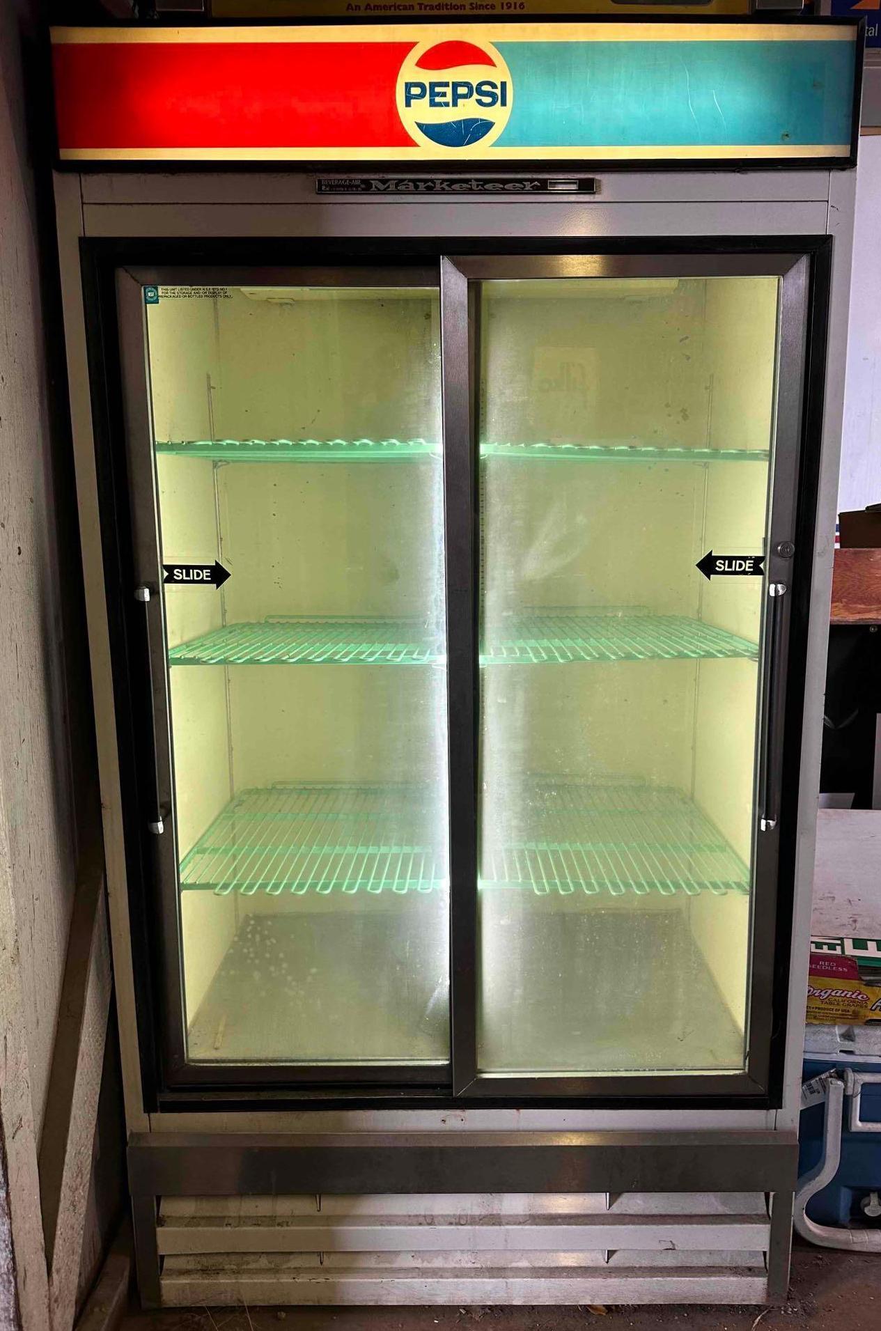 Pepsi Dual Sliding Door Refrigerator | Proxibid