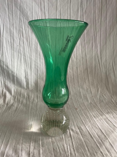 Erickson Green Glass Vase