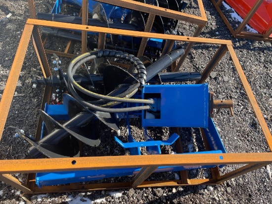 NEW Agrotk Skid Steer Auger Attachment