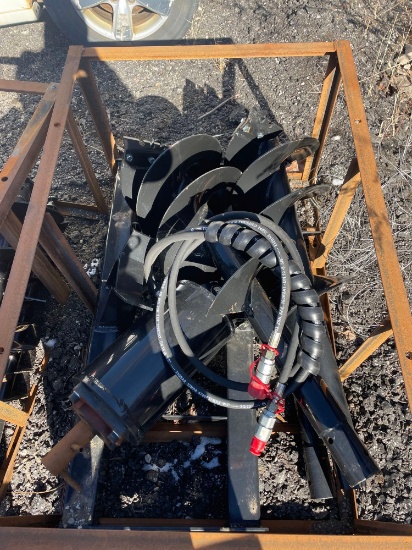 NEW Mower King Skid Steer Auger Attachment