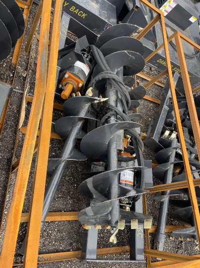 New Wolverine Hydraulic Skidloader Auger Attachment w/ Bits